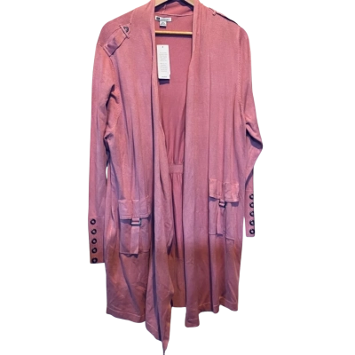Rockmans XXL Pink Waterfall Cardigan 