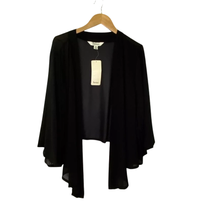 beme Womens  Size 22 Open Jacket Black  