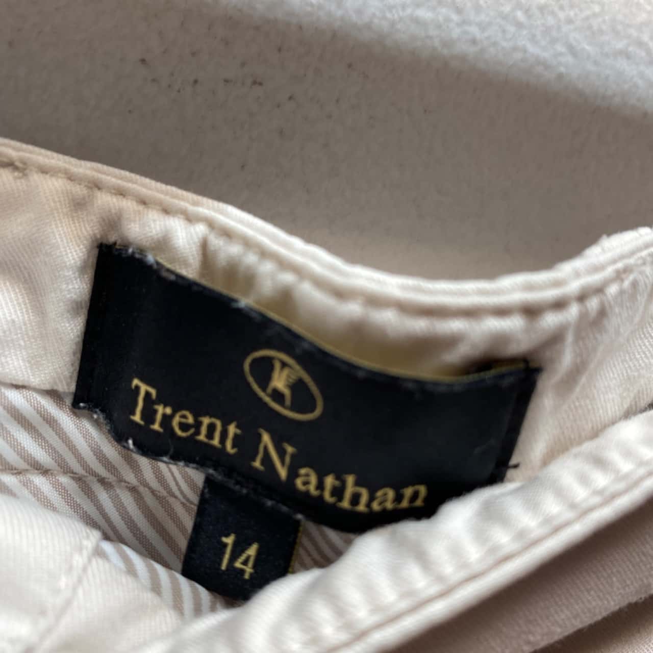 Trent Nathan Womens Off White Pants