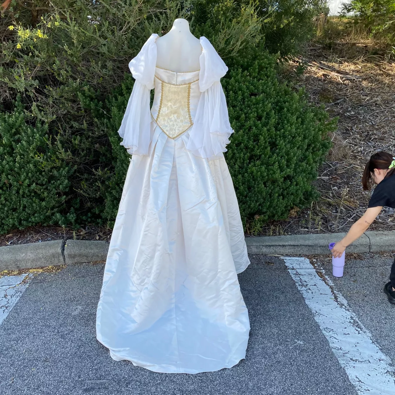 Womens Size 10 Celtic-inspired Medieval-style Wedding Dress Gold / Off  White - Used Very Good | Salvos Stores