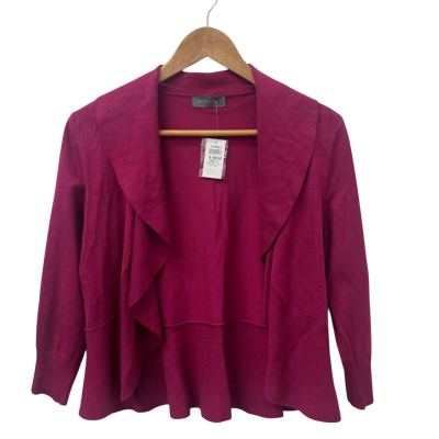 Jacqui-E Womens  Size S Cardigan Magenta