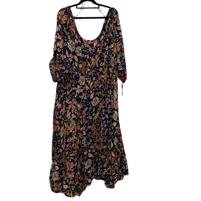 BNWT beme Womens  Size 26 Floral Dress Black  / Brown / Floral / Gold / Pink  RRP $129.99