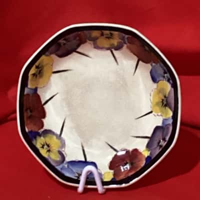 Royal Doulton Pansy Pattern Octagonal Bowl (13cm)