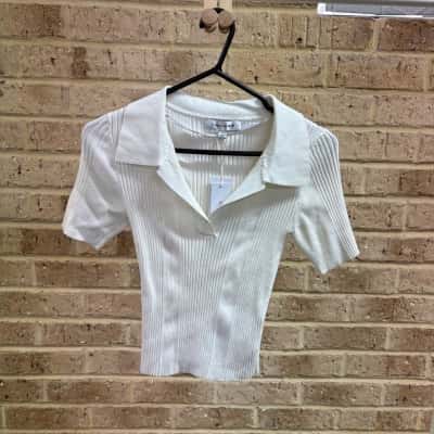 Forever New Womens knitted polo top Size S 