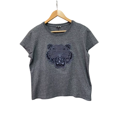 Kenzo Womens  Size M Short Sleeve Top Grey 