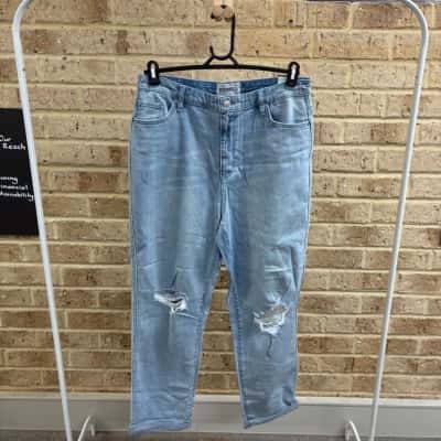 Riders by Lee Womens sun fade destroy hi mom jeans Size 16 