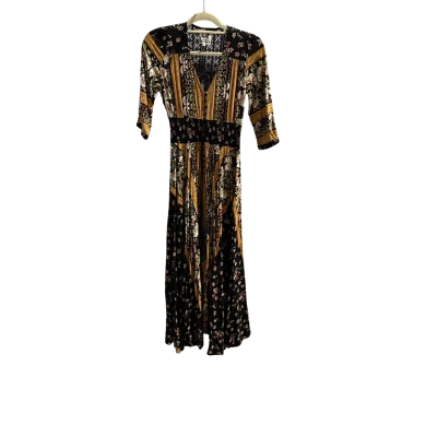 Jaase Womens  Size XS Black  / Floral / Orange Dress