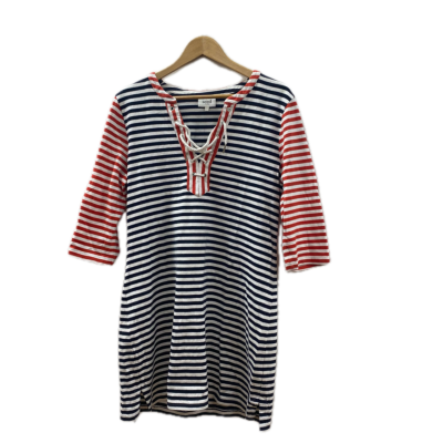 Seed Heritage Womens Dress Size L Black  / Red / Striped / White 