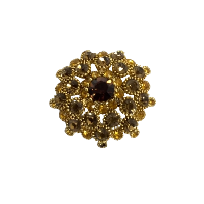  Womens Brooch Gold / Orange / Yellow 