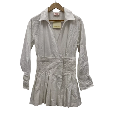 Showpo Women's Playsuit (Wrap Dress Tennis Skirt Look)Size 10 White BNWT