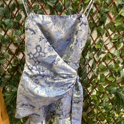 alice McCall Womens  Size 12 Cocktail Dress Blue / Silver 