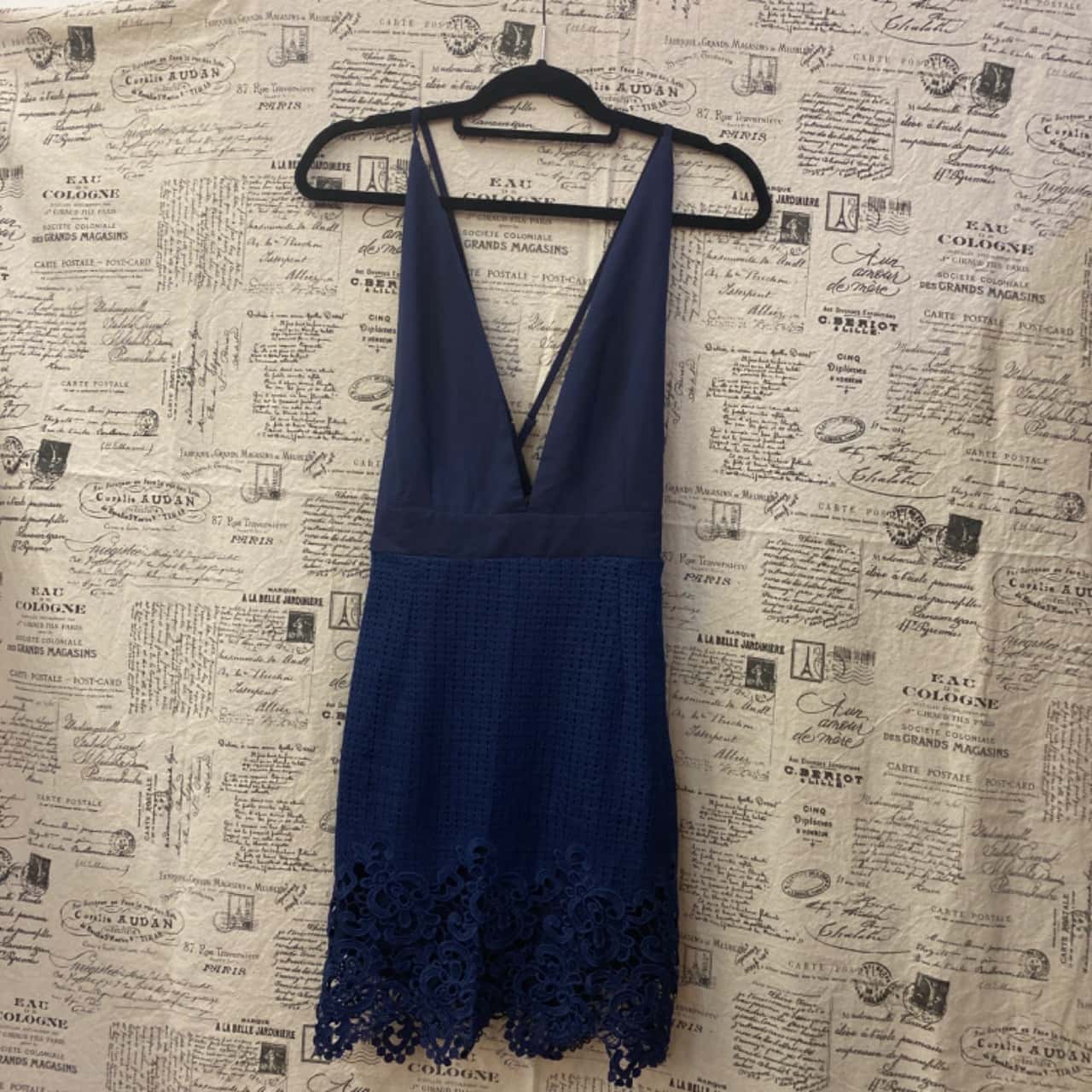 Angel Biba size 10 Navy dress with lace bottom Womens (s)