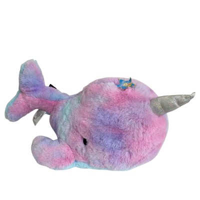 FAO Schwarz glow brights Narwhal plush toy