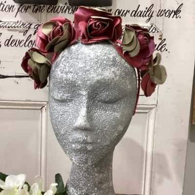 Gregory Ladner Brand! BNWT RRP $99.95! FUAX LEATHER CROWN HEAD BAND! PERFECT FOR THE COMING SPRING RACES! Womens Other Pink  