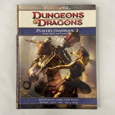 Dungeons & Dragons - Player's Handbook 3 - Psionic, Divine, and Primal Heroes -March 2010 First Edition Hardcover- Published by Wizards of the Coast (Printed in USA)