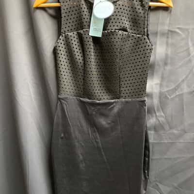 Kookai Womens Size 1 Black Geo Panel Dress