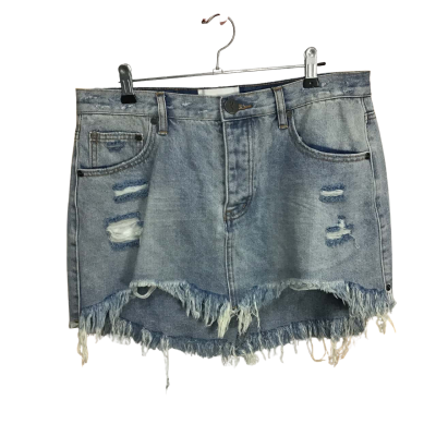 One Teaspoon Junkyard Distressed Denim Skirt