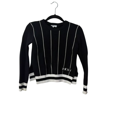 DKNY Womens  Size 8-10 split side and open back Jumper Black  