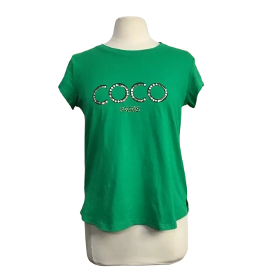 Caroline Morgan Womens  Size 12, 95% Cotton "Coco" T-shirt 