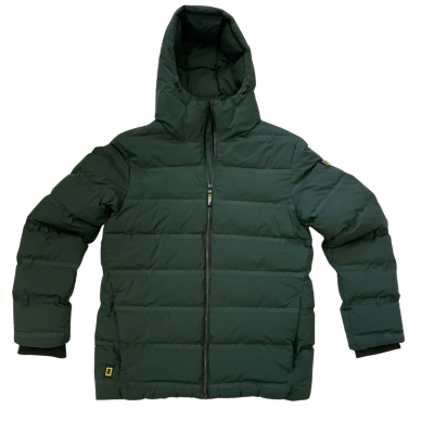 National Geographic Unisex  Size M Puffer Jacket Green 