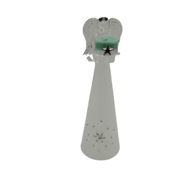 Hand Made Glass Angel Tea Light Holder