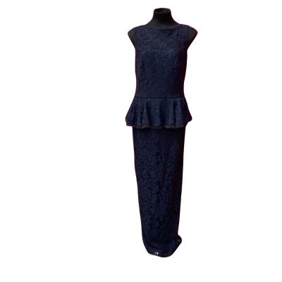  Womens Todashi Shoji Size 12 Formal Dress / Maxi Dress Navy Blue 