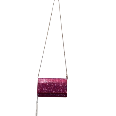 NEW - Olga Berg Womens DIAMANTÉ Cross Body Evening Bag Pink  