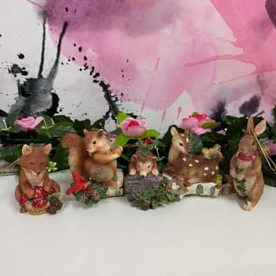 Woodland Animals Christmas Ornaments - please read description 