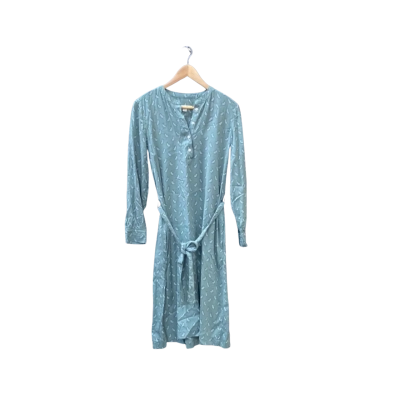 Trenery Size 10 Casual Dress Green/Multicoloured/Pattern/White 