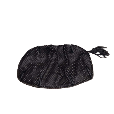 Black Studded Leather Kookai Evening Bag 
