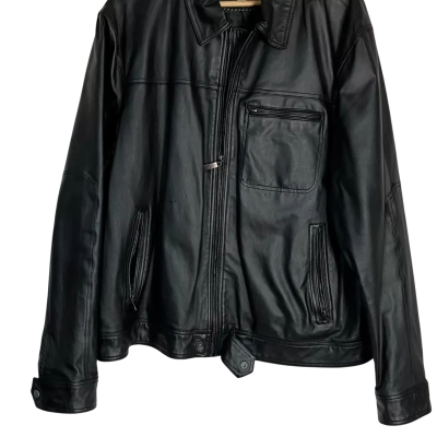 Reserve Mens  Size XXXL Leather Jacket Black  