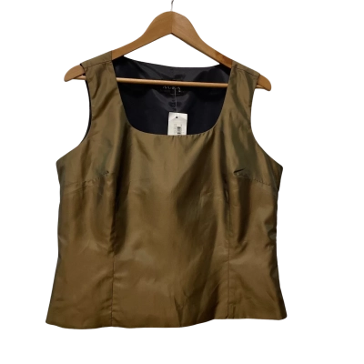 Aura Womens  Size 16 Sleeveless Top Gold 