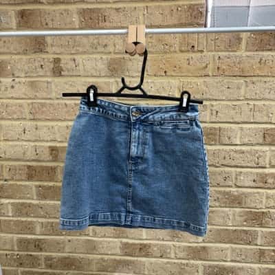 Seed Heritage Womens mist blue wash skirt Size 6 