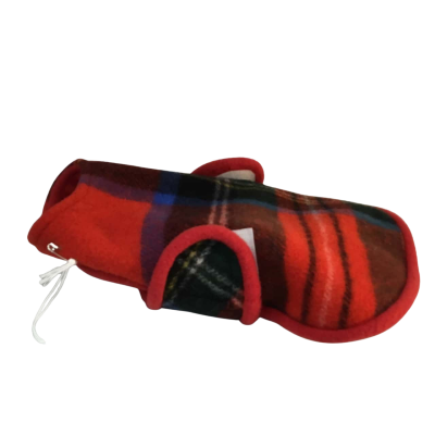 Handmade Red Checked Dog Coat  X Small x Length