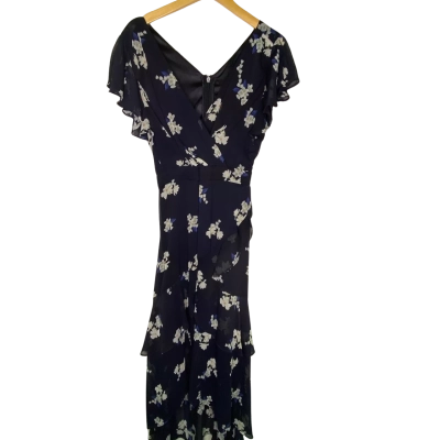 City Chic Womens  Size XS Maxi Dress Floral / Navy Blue 