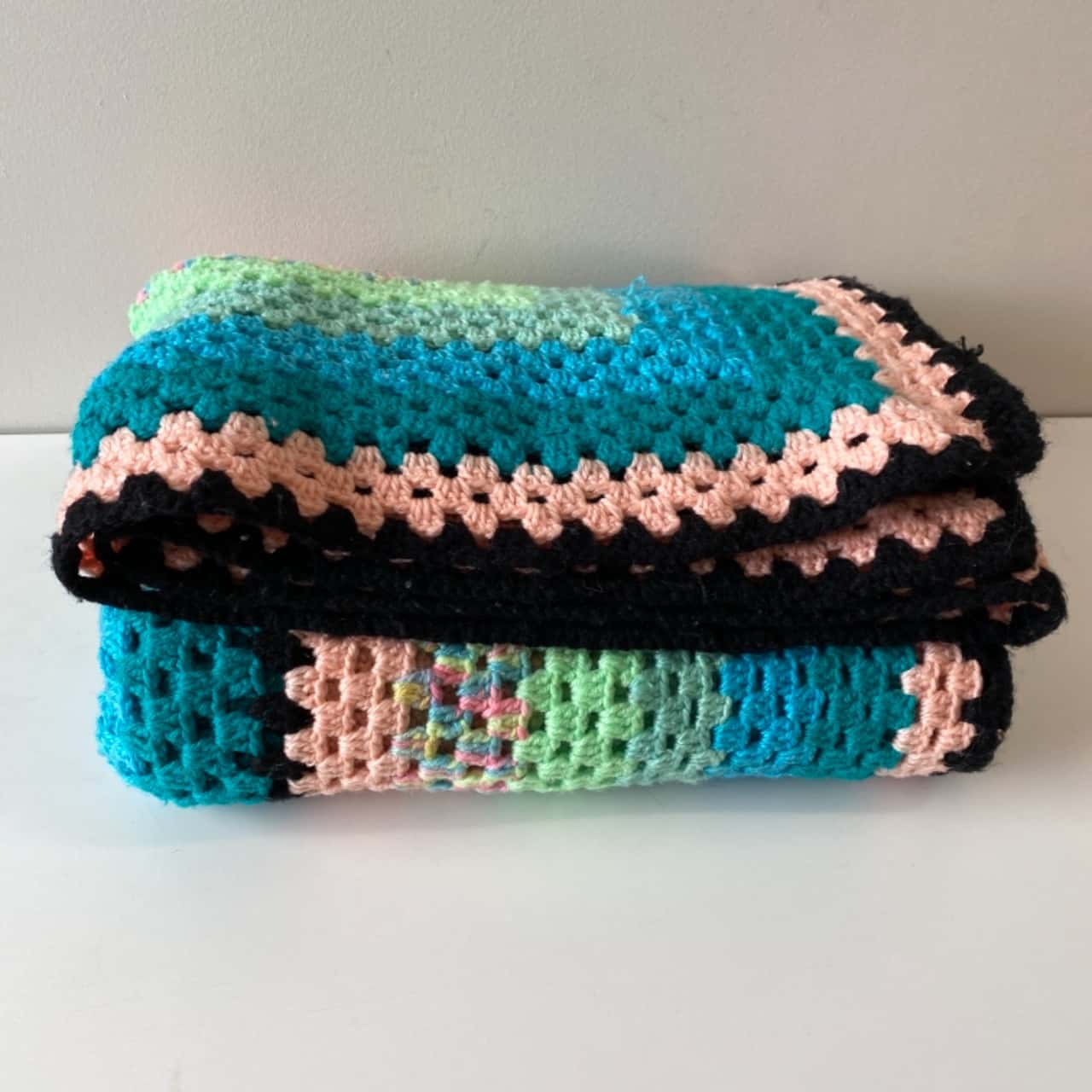 Handmade Retro Crochet Throw Rug 160cm x 140cm(s)