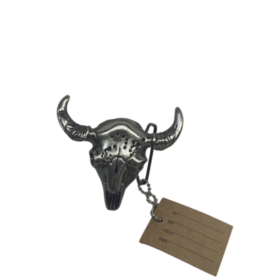 New Western 3D Longhorn Bull Skull Belt Buckle