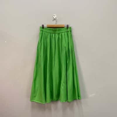 Witchery Womens  Size 10 Maxi Skirt Green 