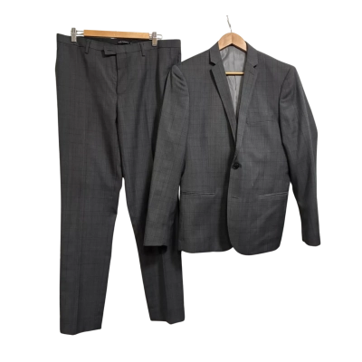 Jack London Men’s Size M Grey Plaid Full Suit