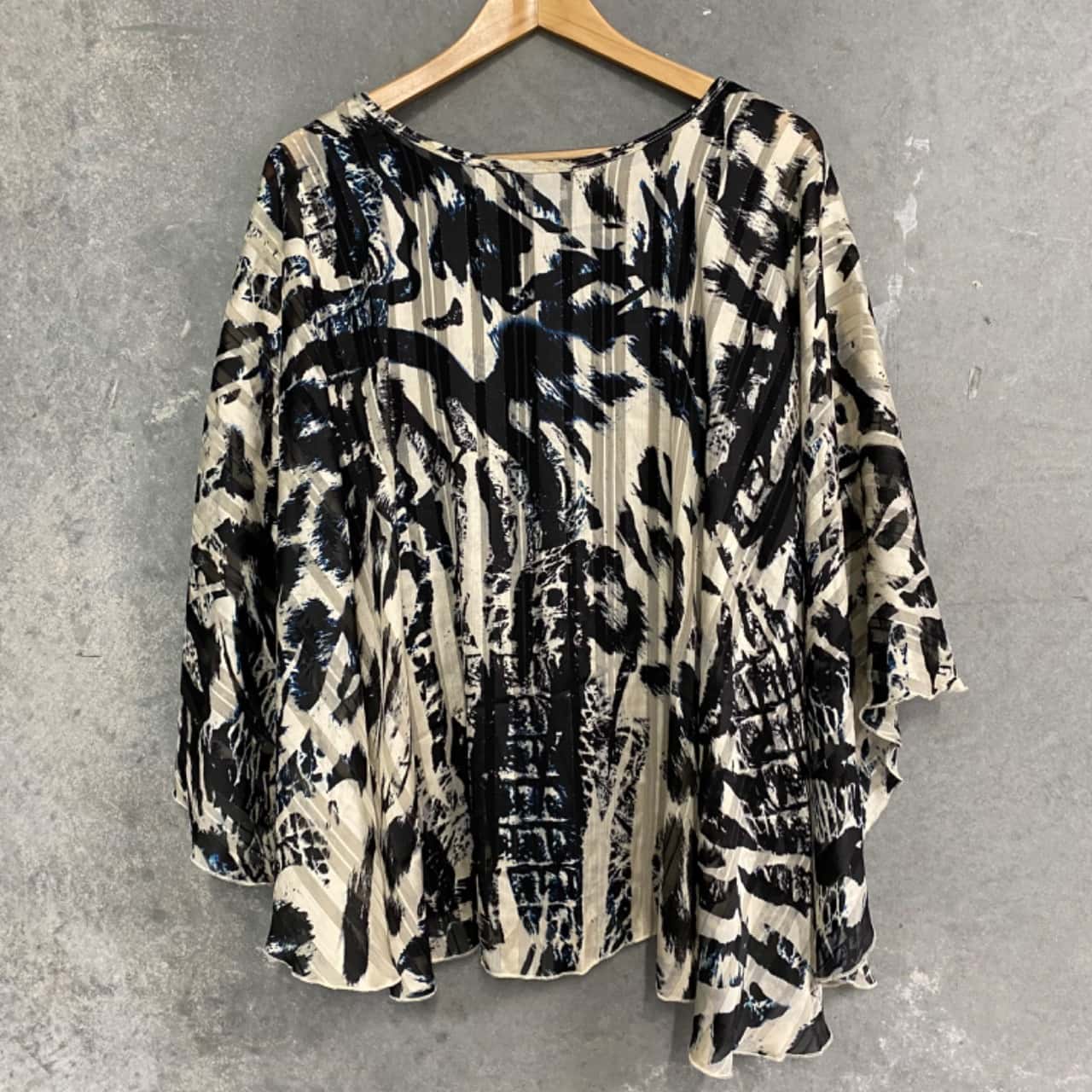 Liz Jordan Womens Size 14 Lurex Cape Overlay Top Multicoloured NEW With ...