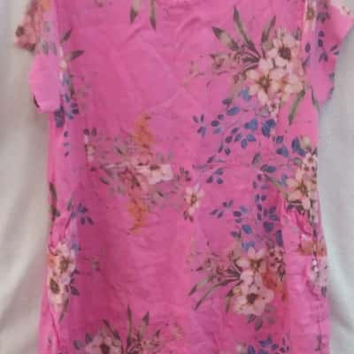  Womens Bottega Moda Size 16 Casual Dress Green / Pink  / Purple 
