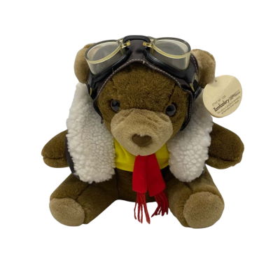 Tomfoolery Tenderness Pilot Bear Soft Toy Style No. 1229 Brown