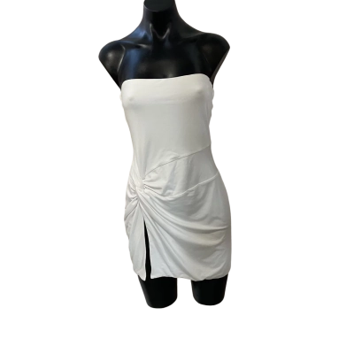 Charcoal  Womens  Size 10 Strapless Dress White 