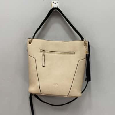 Jag Womens Large Handbag / Tote Bag Beige / Black  