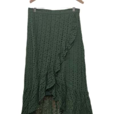Minkpink Womens  Size L Midi Skirt Green 