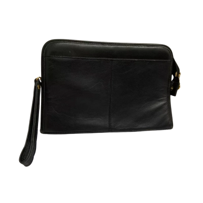 M & H Levy Pty Ltd  Womens Kangaroo Leather Wristlet Black  