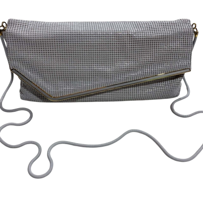 Glomesh Womens Clutch Handbag With Strap White 