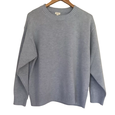 K& Co.   Cosy Sky Blue Crew Knit.   Size L 