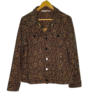 Virtuelle Womens  Size 14 Winter Jacket Animal print 