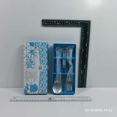 Stainless Steel Knife and Fork Chop Sticks Set As New 